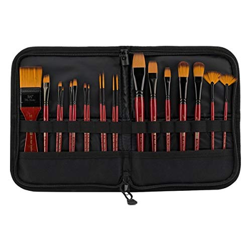 Creative Mark Folding Short Handle Paintbrush Storage Easel & Traveling Case - Artist Paintbrush Carrying Case & Artist Easel for Short Handle Paintbrushes Up to 9" Long - [Short Handle Easel & Case]