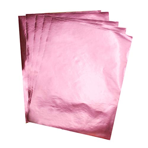 Hygloss Metallic Foil Paper for Arts and Crafts, Classroom Activities and Artists-Party or Holiday Décor-8.5" x 11"-Pink-100 Sheets, Pink 100 Piece