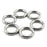 JCBIZ 6pcs Zinc Alloy Round Spring Snap Hooks Clip DIY Accessories for Handbag Purse Shoulder Strap Key Chains,20mm/0.78in Inner Diameter Circle Metal Key Ring Buckle(Silver)