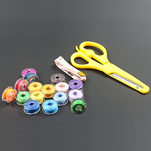 Hekisn Sewing Machine and Embroidery Bobbins, SA156 Bobbins for Brother, Class 15 Transparent Sewing Bobbins (20 Pack)