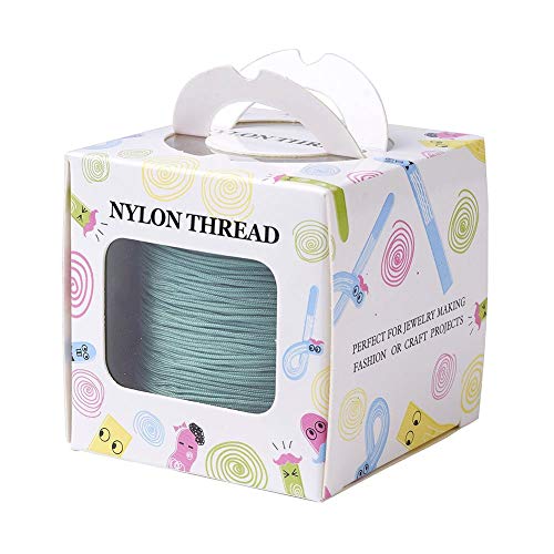 PH PandaHall 100 Yards 0.8mm Nylon Beading String, Chinese Knotting Cord Nylon Kumihimo Macrame Thread Braided Lift Shade Cord for Blind Mini Blind Cord Replacement String for Windows (DarkSeaGreen)