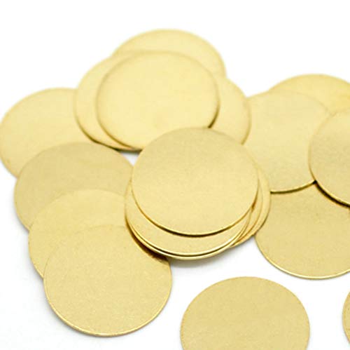 100 Brass Round 5/8 Inch Thin Metal Stamping Blanks 16mm Diameter Circle Brass Discs