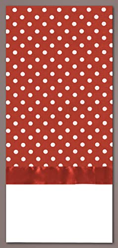 Design Works Crafts Embroidery Polka Dot Towel, 18 by 28", Red