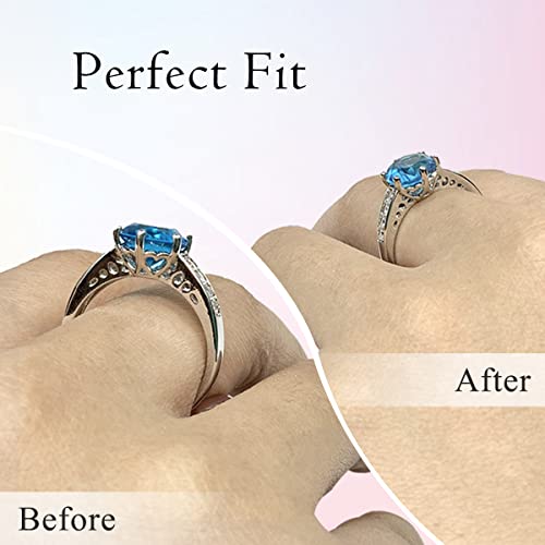 8 Pack Ring Size Adjuster for Loose Rings with 4 Sizes Clear Invisible Ring Adjuster Fit Any Rings for Men and Women