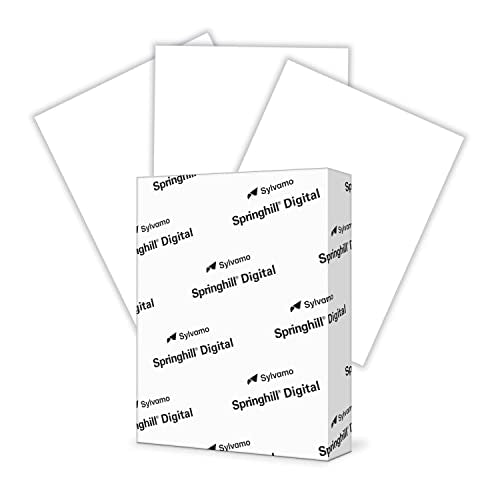 Springhill White 8.5” x 11” Cardstock Paper, 67lb Vellum Bristol, 147gsm, 250 Sheets (1 Ream) – Premium Lightweight Cardstock, Vellum Printer Paper with Textured Finish – 016000R