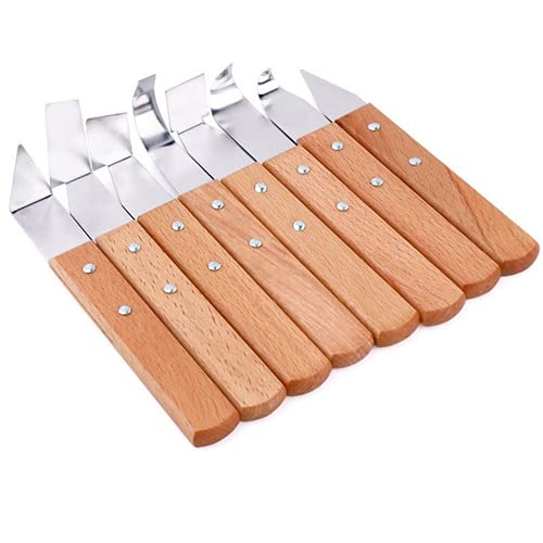 8 Pack Pottery Tools - Stainless Steel Engraving Knives - Clay Hand Tools - Craft Trim Artist - Ceramic Tools Set Engraving, Shaping, Clay Sculpture, Styling