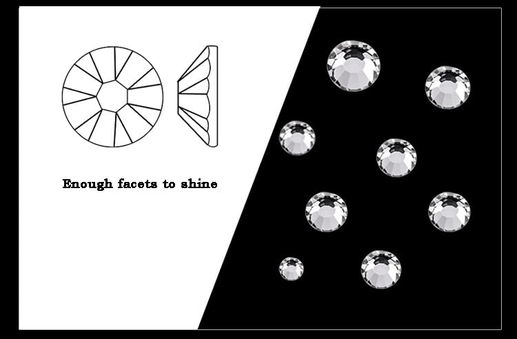 Onris 1440pcs Round Crystal Clear Rhinestones Diamante Gems Resin Crystal Nail Art Mixed Flatbacks Rhinestones Tools（2.5mm)