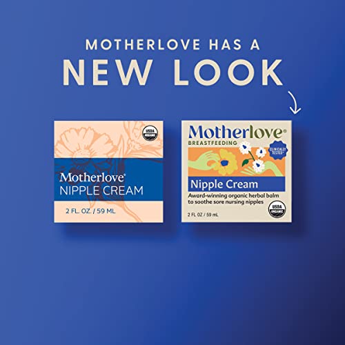 Motherlove Nipple Cream (2 oz) Organic Lanolin-Free Nipple Balm for Breastfeeding—Benefits Nursing & Pumping Moms