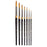 KINGART Original Gold 9040 Round Stroke Series Premium Golden Taklon Multimedia Artist Brushes, Painting Tools for Oil, Acrylic, Watercolor and Gouache, Set of 7 Sizes (0,2,4,6,8,10,12)