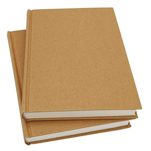 8.5x11 Ketch Book, Pack of 2, 240 Sheets (100gsm), Hardcover Bound Sketch Notebook, 120 Sheets Each, Acid-Free Blank Drawing Paper, Ideal for Kids and Adults, Kraft Cover