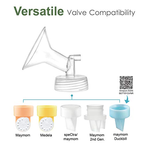 Maymom Pump Part Compatible with Spectra S1,S2 Spectra 9 Plus Breastpump; Incl Wide Mouth Flange (One flange-21mm Flange) Not Original Spectra Flange; Not Spectra Baby USA Parts