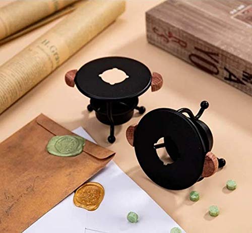 Wax Seal Warmer Wax Seal Stamp Set with Sealing Wax Furnace Tool, Wax Stamp Spoon for Melting Wax Seal Beads or Sealing Wax Sticks, Wax Seal Spoon Holder for Wedding Wax Envelope Seal Stamp