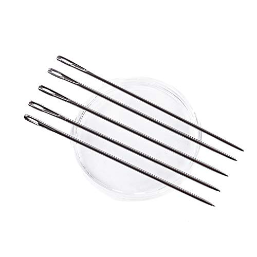 82 Pcs Wig Making Needles Wig T Pins C Curved Needles I Type J Type Hair Weave Needles Knitting Needles for Sewing Wig Making Hair Extensions Modelling Crafts
