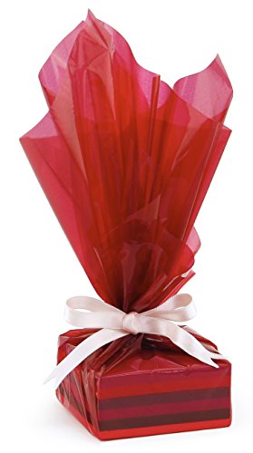 Hygloss Products Cellophane Roll – Cello Wrap for Crafts, Gifts, and Baskets - 40 Inches x 100 Feet - Red