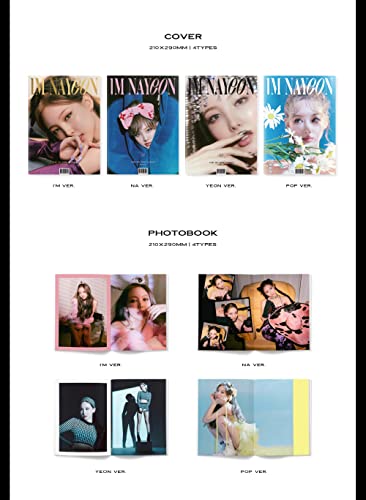 Dreamus NAYEON TWICE - IM NAYEON 1st Mini Album+Pre-Order Benefit+Folded Poster+Extra Photocards Set (YEON ver.), 210 x 290 mm (JYPK1383)