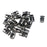 Quluxe 20 Pcs Metal Toggle Spring Stop Double Hole String Cord Locks- Black (2#)