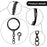 250 Pieces Keychain Rings Including 35 Pieces Keychain Rings and Jump Rings and 180 Pieces Screw Eye Pins for Jewelry Making (Black,25 mm)