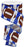 Football Striped Wired Ribbon - 10 Yards (Blue, White, 2.5")