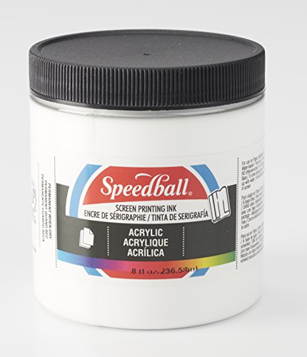Speedball Acrylic Screen Printing Ink, 8-Ounce, White