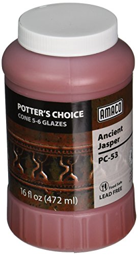 AMACO Potters Choice Lead-Free Non-Toxic Glaze, 1 pt, Ancient Jasper PC-53 - 1371059