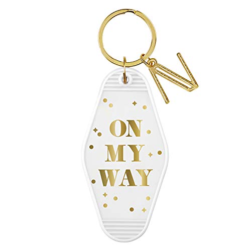 Slant Collections Vintage Style Motel Key Ring, On My Way