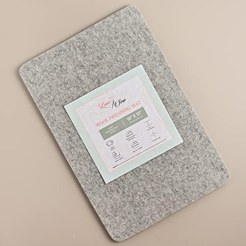 Love Sew Wool Pressing Mat - Ironing Pad for Quilting and Sewing - Perfect Pressing Mat for Ironing Boards, Quilting,Sewing,Pressing Seams,Embroidery Crafts (Grey)