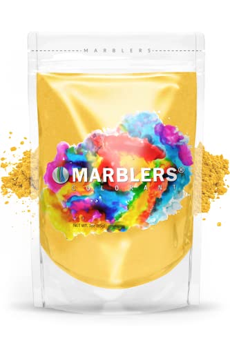 MARBLERS Cosmetic Grade Mica Powder Colorant [Bright Gold] 3oz (85g) Metallic Pigment Dye | Sparkle, Luster, Pearl | Festival, Party Makeup | Nail, Eyeshadow | Resin, Soap | Non- Toxic, Vegan