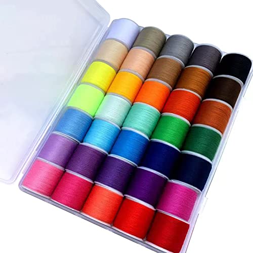 35 Color Set of Polyester Sewing Thread with Needle threaders for Hand & Machine Sewing