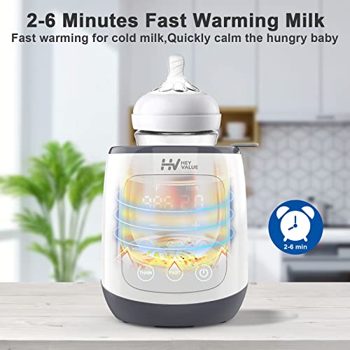 Bottle Warmer, Baby Bottle Warmer 7-in-1 Fast Baby Food Heater&Thaw BPA-Free Milk Warmer with LCD Display Accurate Temperature Control for Breastmilk or Formula