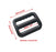 LESCA TEK 30 Pcs 3/4 Inch Black Tri Glide Shoe Buckles Plastic Webbing Adjuster 20mm Triglides Black for Backpack Bag