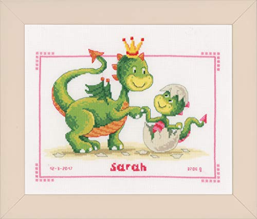 Vervaco Counted Cross Stitch Kit Dragons 10.8" x 8.4"