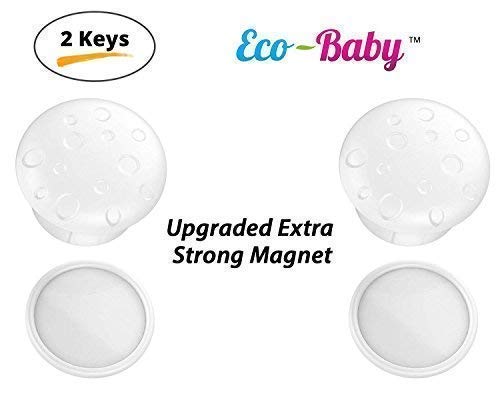 Eco-Baby Universal Replacement Keys for Magnetic Cabinet Locks Child Safety for Drawers and Cabinets - Child Proof Cabinet Locks (2 Keys Only)