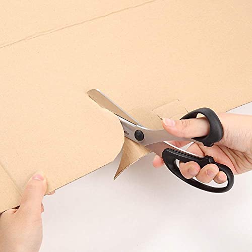 ALLEX Cardboard Scissors Long Blade, Heavy Duty Shears for Cutting Corrugated Cardboard Paper, Thick Paper, Cardboard Box