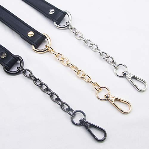 SUPXINJIA Purse Chain Handles - Chains Accessories Clutches Handle 2-Pack 23.6" Long Replacement Straps for Purses or Handbag (Camel Black)