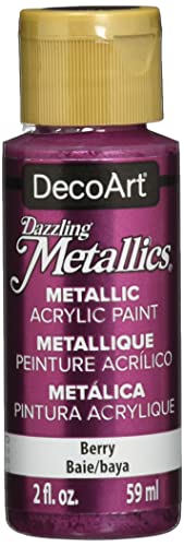 DecoArt Dazzling Metallics Paint, 2-Ounce, Berry