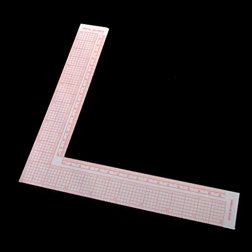 Universal L-Square Quilting Ruler 90 Degree Ruler Sewing Hard Plastic Garment Pattern and Dress Making Ruler