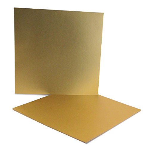 Hygloss Products Metallic Foil Board Sheets - 12 x 12 Inches – Matte Gold, 10 Pack
