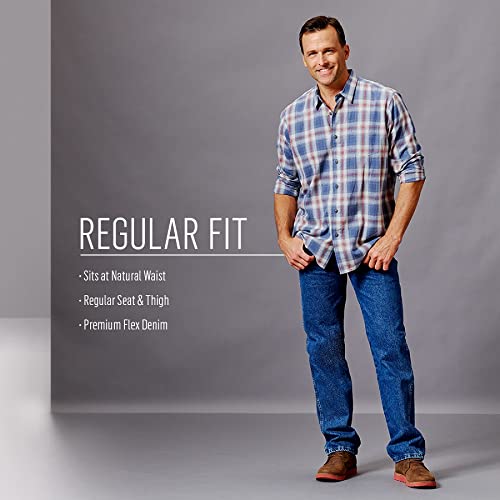 Wrangler Authentics Men's Big & Tall Classic 5-Pocket Regular Fit Jean, Dark Indigo Flex, 58W x 32L