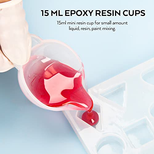 Silicone Resin Measuring Cups Tool Kit- Nicpro 250 & 100 ml Measure Cups, Silicone Popsicle Stir Sticks & Spatula, Pipettes, Gloves for Epoxy Resin Mixing, Molds, Jewelry Making, Waxing, Easy Clean