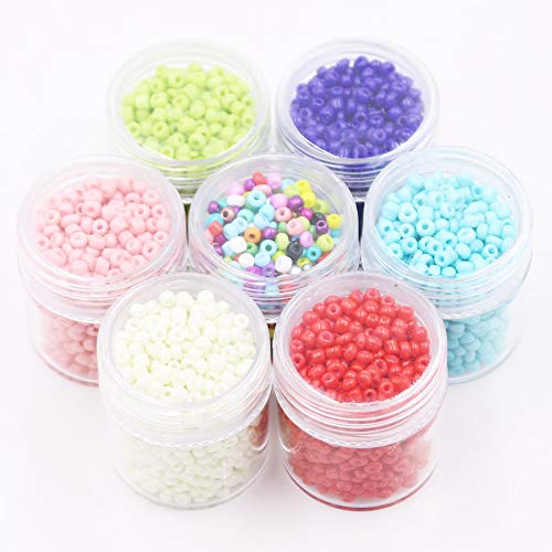Glass Seed Beads for Jewelry Making, Approx 20000pcs 2mm Round Beads , 25 Multicolor Loose Spacer Beads for Waist Bead Bracelets Necklaces Earrings and DIY Beading