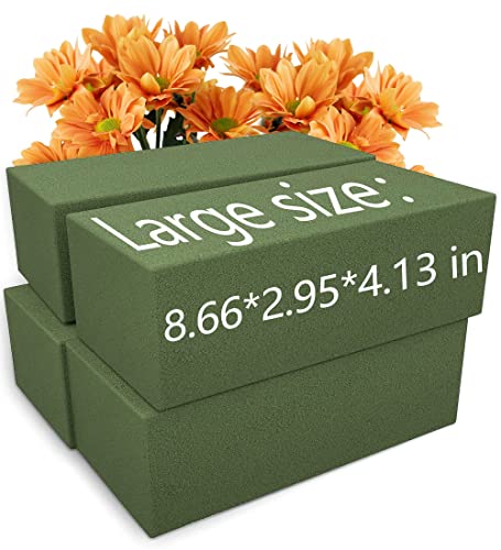Max Shape Floral Foam Blocks Large 9 Inch,Wet Floral Foam Bricks,Floral Foam for Artificial Flowers and Wedding Holiday Decorations (4)