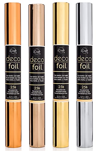 iCraft Deco Foil Value Roll, 12.5 inches x 25 feet, (Gold)