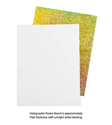 Hygloss Products Holographic Card Stock - Psychedelic Crafts Cardboard, 8-1/2 x 11 Inches - Sparkle, 5 Pack (35289)