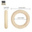 100PCS Unfinished Wood Rings Natural Wood Rings for Craft 55mm Macrame Rings Solid Wood Rings for DIY Crafts, Connectors Jewelry Making