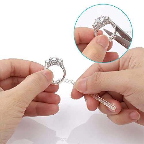Ring Size Adjuster for Loose Rings Guard Clips Transparent Ring Tightener Sizer Adjusters resizer Fit Almost Any Rings 6 Different Sizes (Transparent-6Pcs)