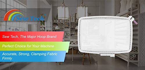 Sew Tech Large Embroidery Hoop for Husqvarna Viking Designer Diamond Deluxe Royale Ruby Topaz 50 40 SE LE Platinum 955E 950E Plus etc., Sewing and Embroidery Machine 9.6x6 inch (240x150 mm) Hoops