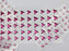 KraftGenius Allstarco 6mm Fuchsia Triangle Self Adhesive Acrylic Rhinestones Plastic Face Gems Stick On Body Jewels for DIY Cards and Invitations Crafts Bling Sticker - 5 Sheets - 250PCS
