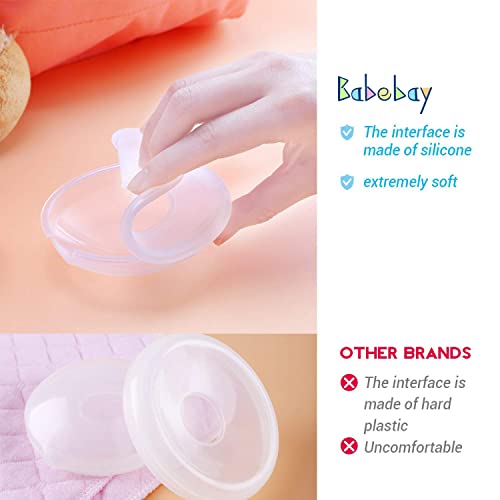 Breast Shells, 4 Pack Nursing Cups, Milk Saver, Protect Sore Nipples for Breastfeeding, Collect Breastmilk Leaks for Nursing Moms, Soft and Flexible Silicone Material, Reusable