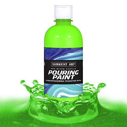 Sargent Art 26-7566 16oz Acrylic Pouring Neon Green Paint
