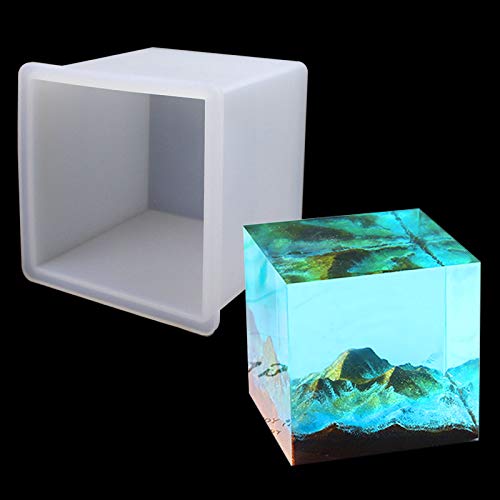 4 Inches Cube Silicone Molds Square Silicone Molds Resin Epoxy Casting Molds